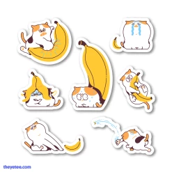 Paperbeatsscissors! Banana Cat Sticker Sheet
