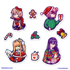 Doki Doki Literature Club Doki Doki Holiday Sticker Sheet