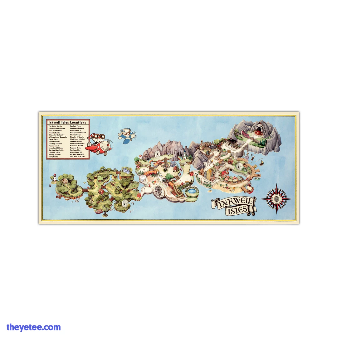 Cuphead Inkwell Map